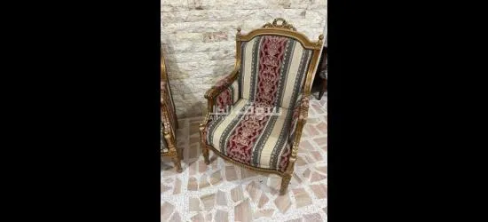 صالون خشب زين  ٦ قطع مع طقم طاولات رخام - 2