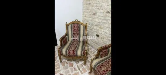 صالون خشب زين  ٦ قطع مع طقم طاولات رخام - 6