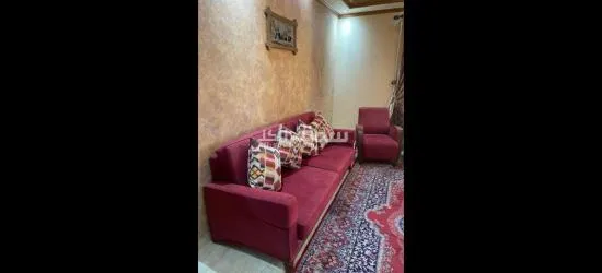 غرفة جلوس ٤ قطع خشب بوندي بدون طاولات