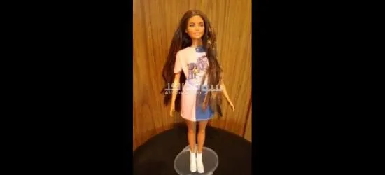 Barbie Fashionistas Tall number 103, long hair brunette Mattel great doll.